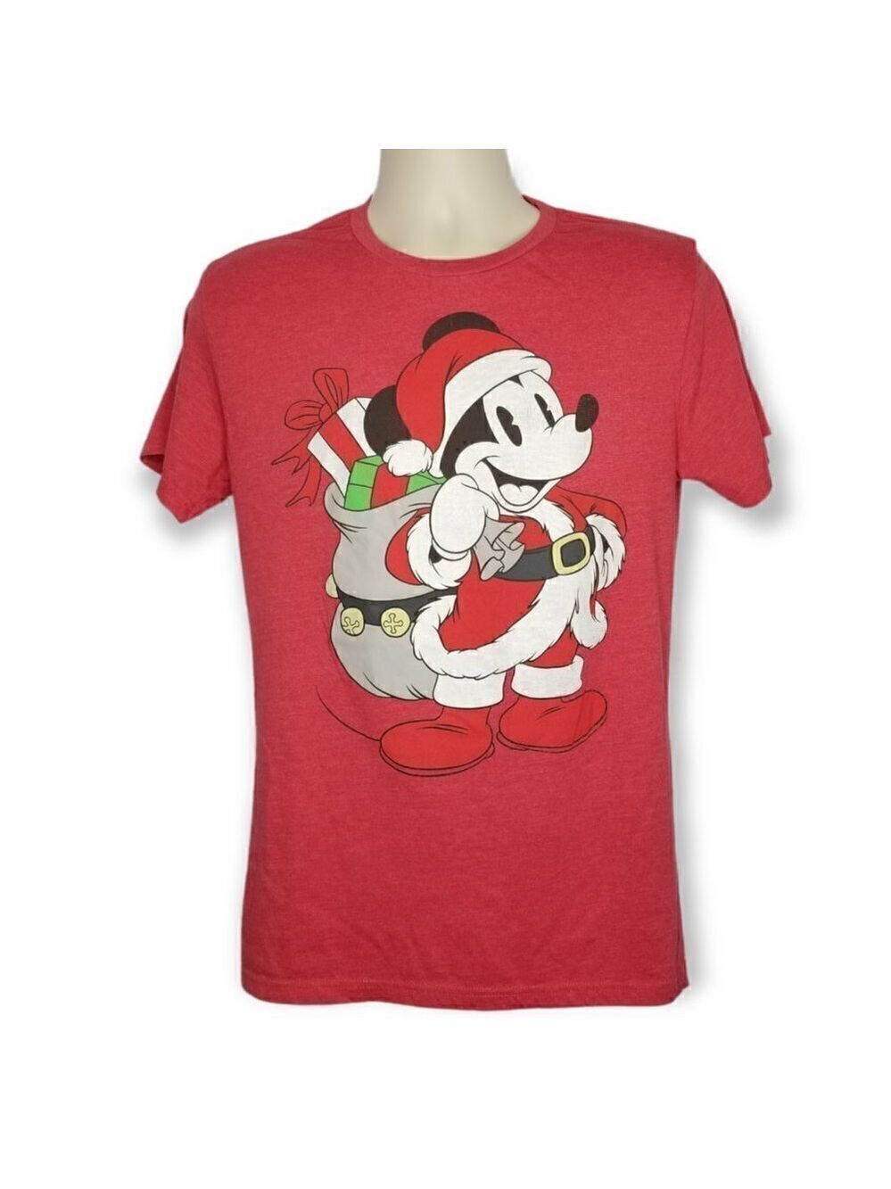 Disney Santa Mickey Mouse‎ Christmas Holiday Graphic T-Shirt M 38/40